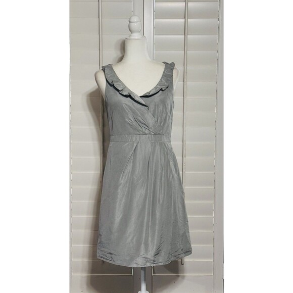 J. Crew Size 6  Silk Taffeta Blakely Dress Lined Old Money Quiet Luxury - Picture 3 of 11